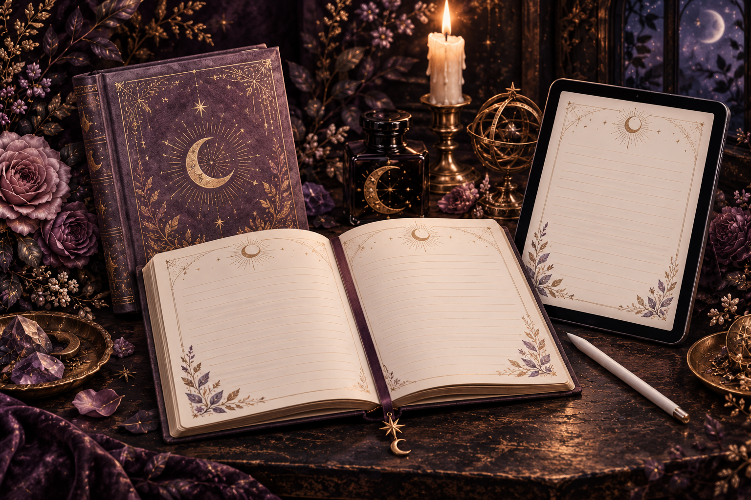 Illustrative category artwork for Reading Journals & Bookish Printables